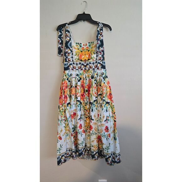 Antonio Melani Kelsey Poplin Dress in Tiger Lily NWT Size 6 - Picture 3 of 10